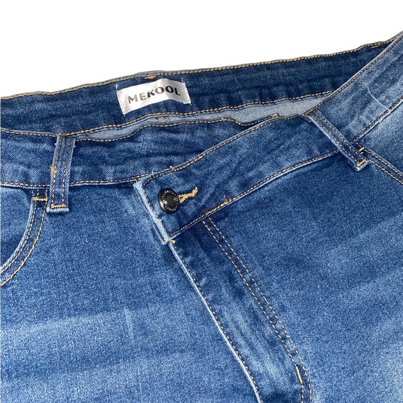 Mekool size 3x juniors? Wide leg cuffed jeans new - Picture 5 of 11